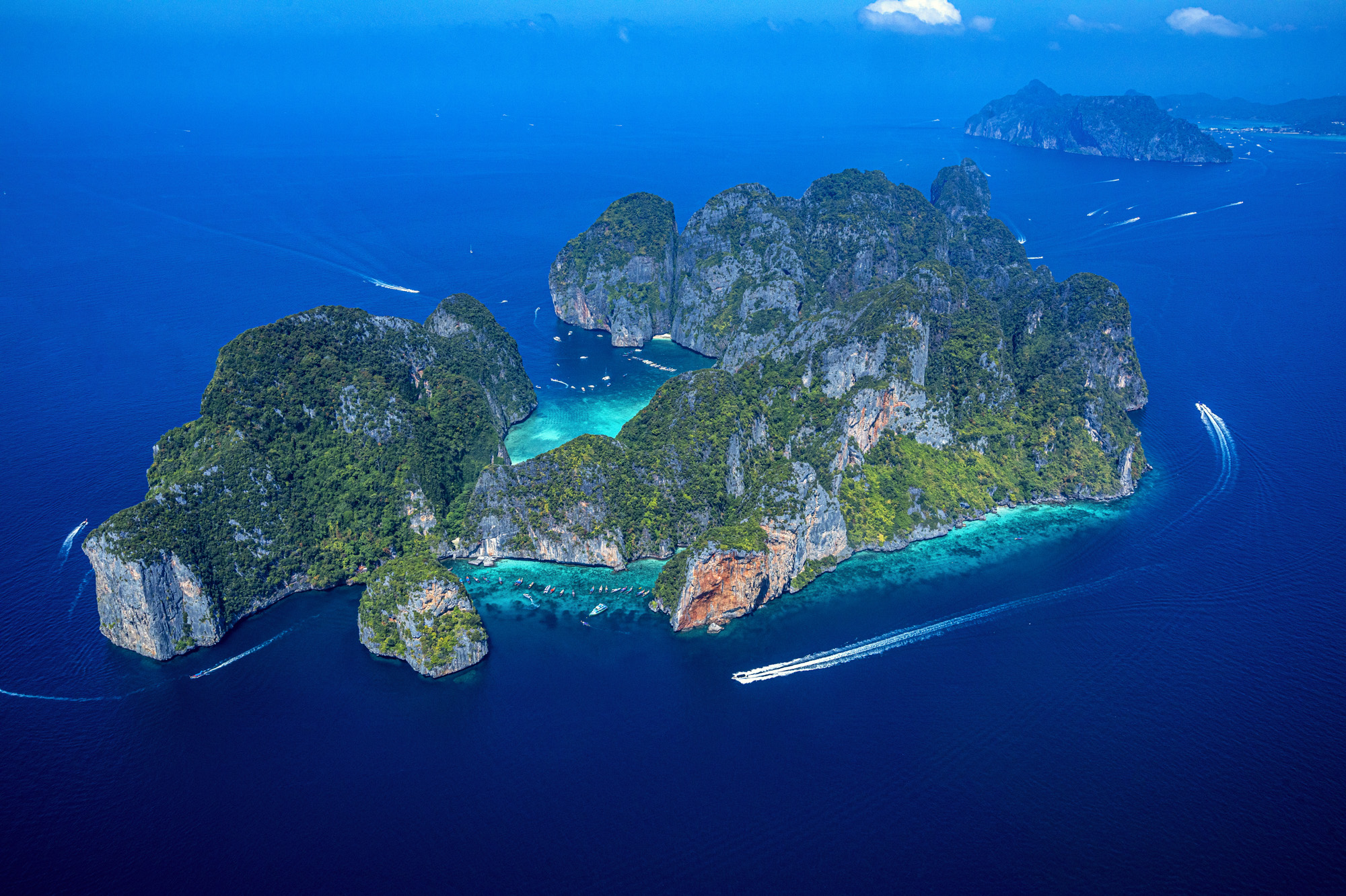 Phi Phi Island Aerial View in Krabi Thailand